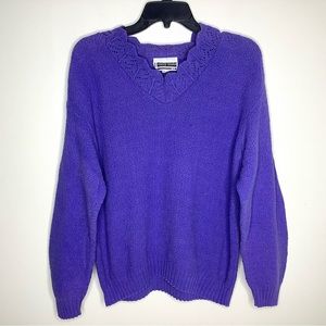 < Vintage Carly Blake Purple Sweater >